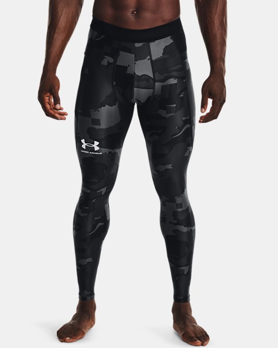 Men's UA Iso-Chill Printed Leggings, Black, pdpMainDesktop image number 0